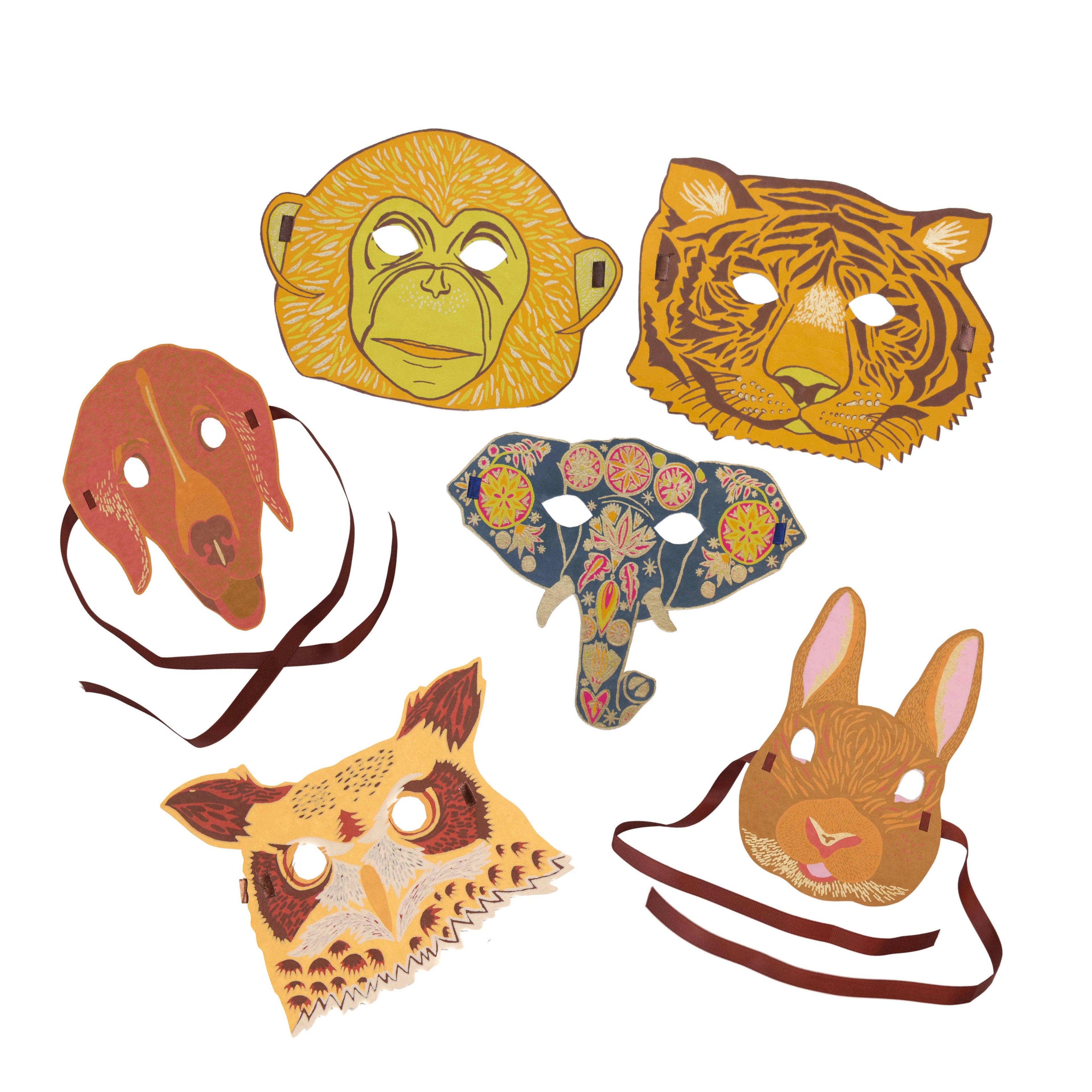 ANIMAL FANCY DRESS FACE MASKS