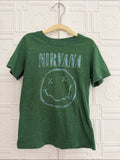 Nirvana Toddler Graphic Tee Green Smiley Face Band T-Shirt 5T