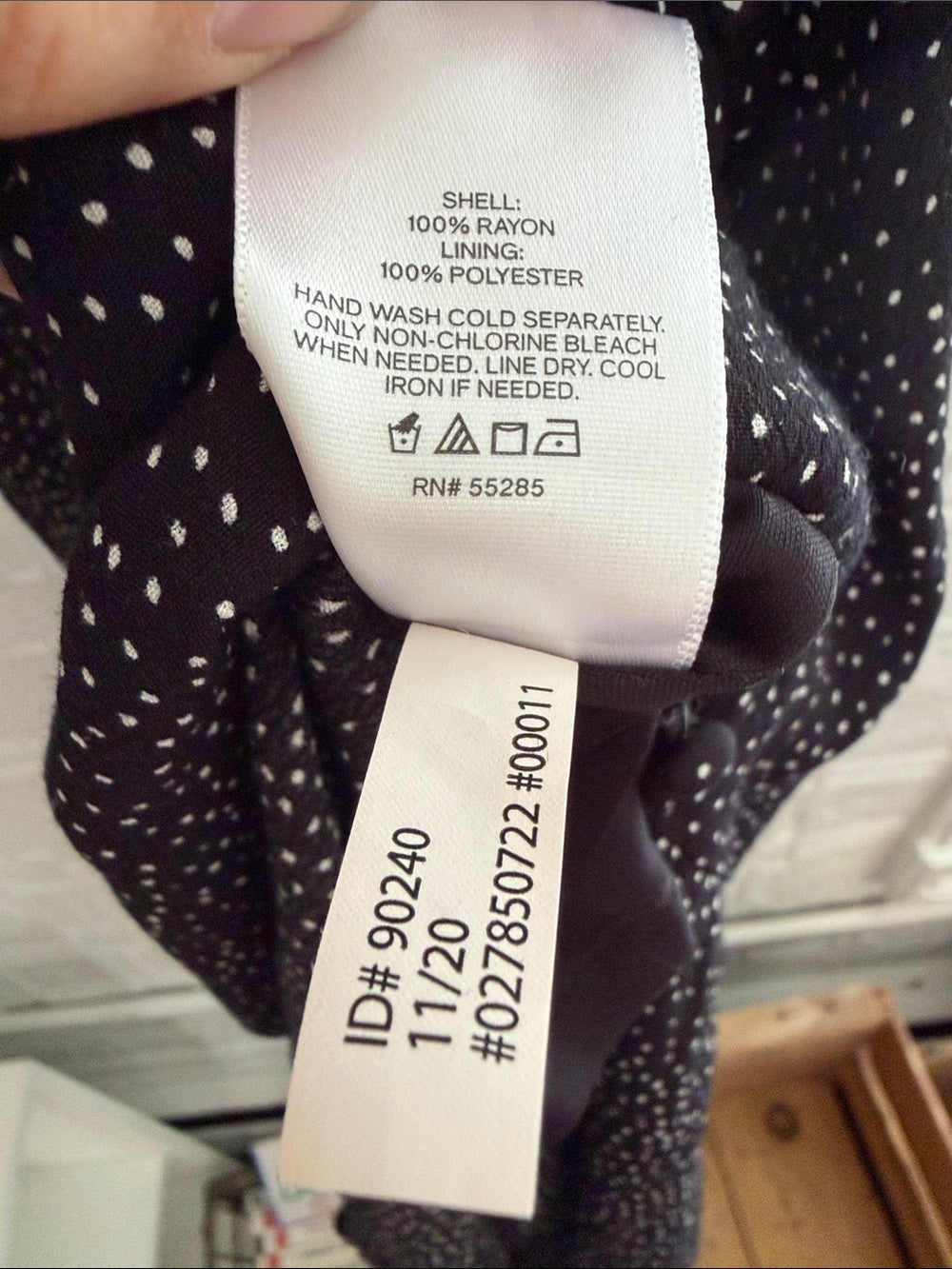 Express Polka Dot Button-Front Maxi Dress Black White Size L