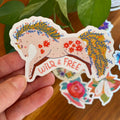 Wild + Free Horse Sticker - Animal Sticker