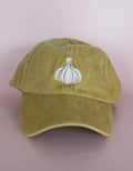 Embroidered Hat | Garlic, Washed Mustard Color