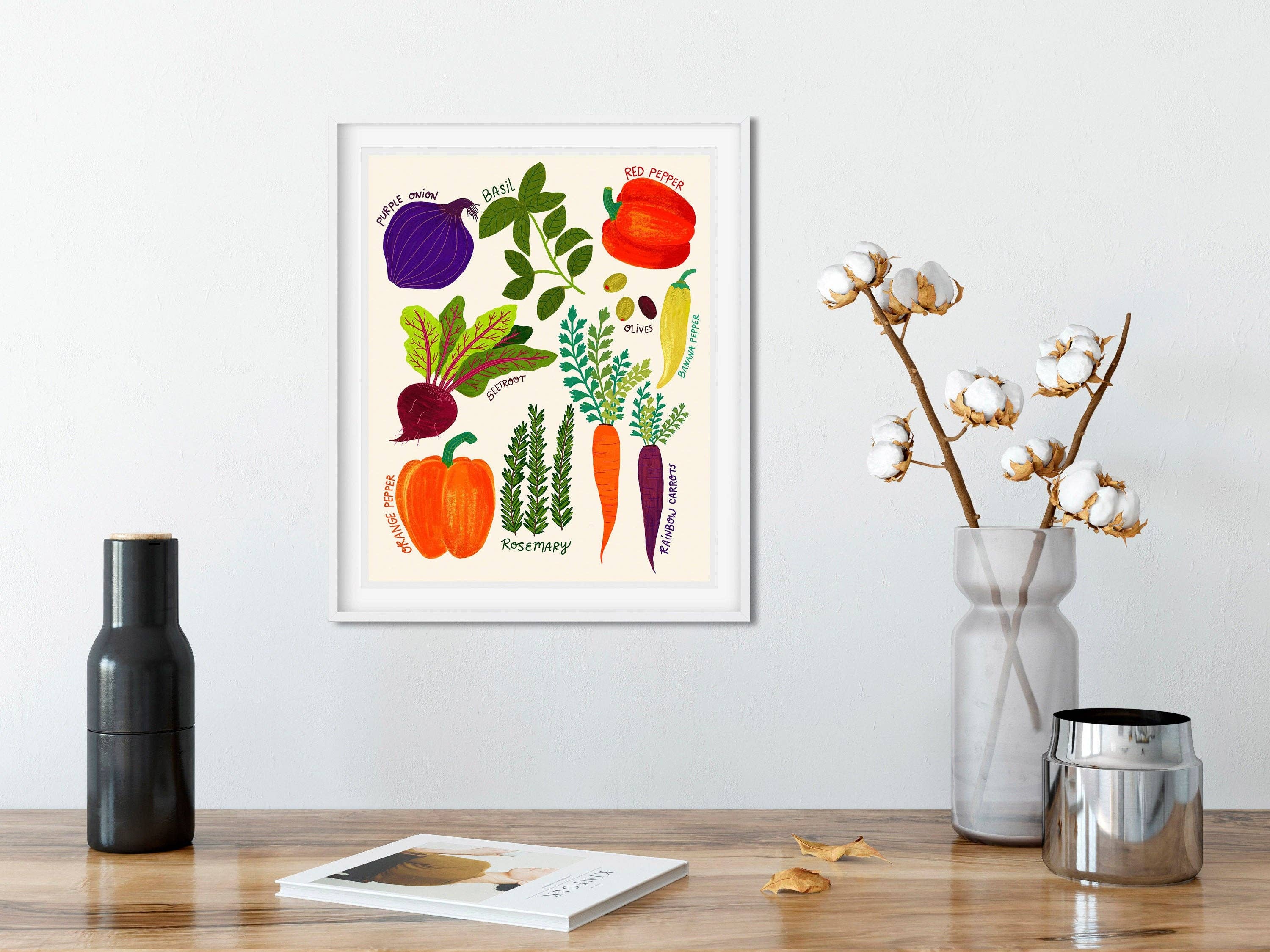 Rainbow of Veggies - Kitchen Art Print