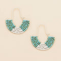 Chromacolor Miyuki U-Hoop Earring - Speckled Turquoise/Silvr