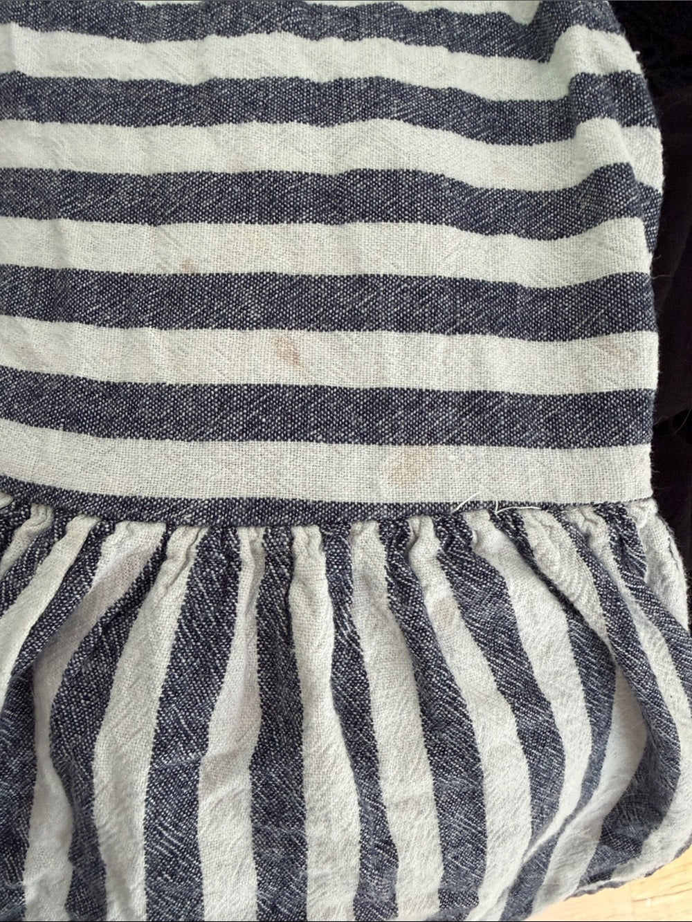 Carter's Striped Linen Blend Sun Dress / Jumper Blue White Toddler 4T