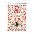 Colourful Floral Bee Kitchen Towel-20x28"L