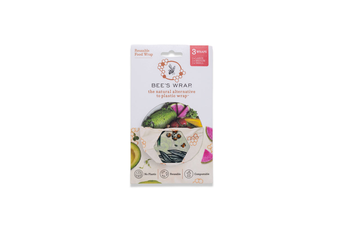 Bees Wrap Reusable Beeswax Food Wraps 3 Pack - Herb Garden