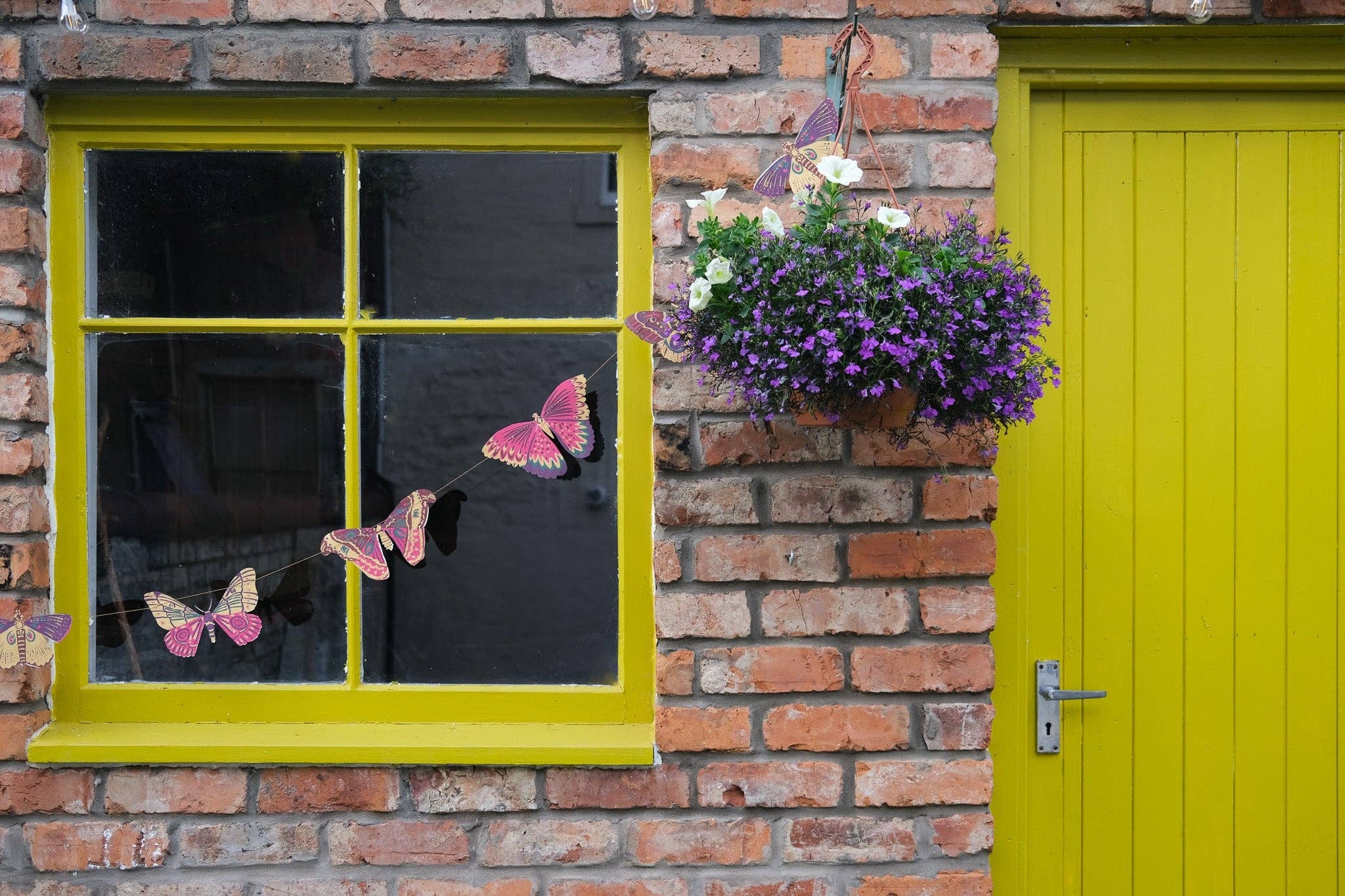 COLOURFUL BUTTERFLIES SEWN GARLAND