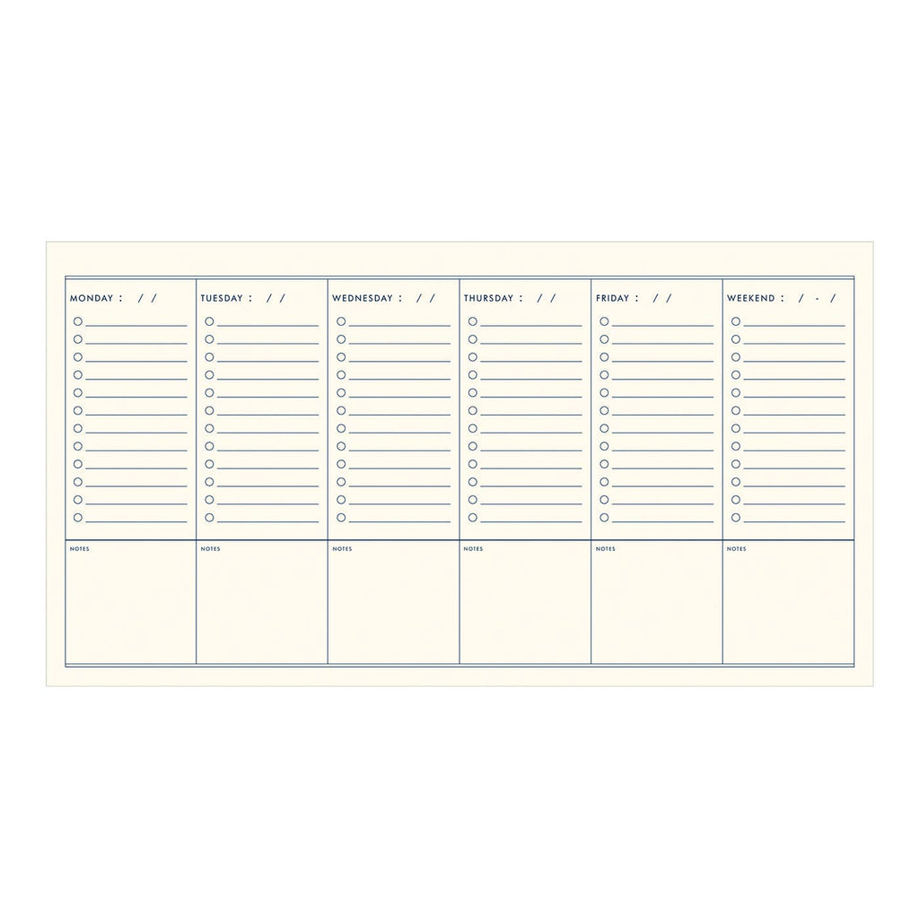 Grid Undated Weekly Planner