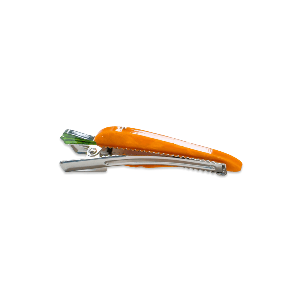 Carrot Alligator Hair Clip Set