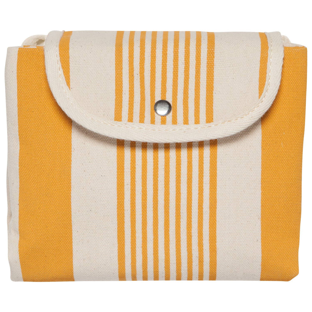 Ochre Stripe Fold-Up Fresh Tote