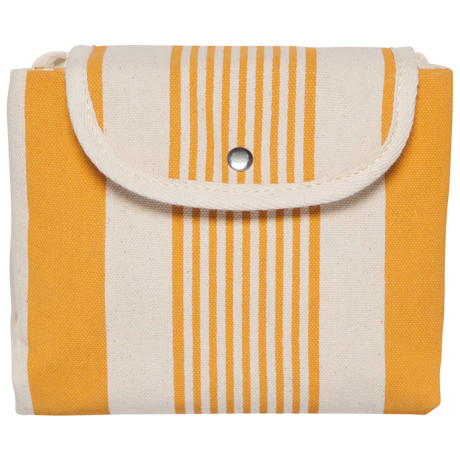 Ochre Stripe Fold-Up Fresh Tote