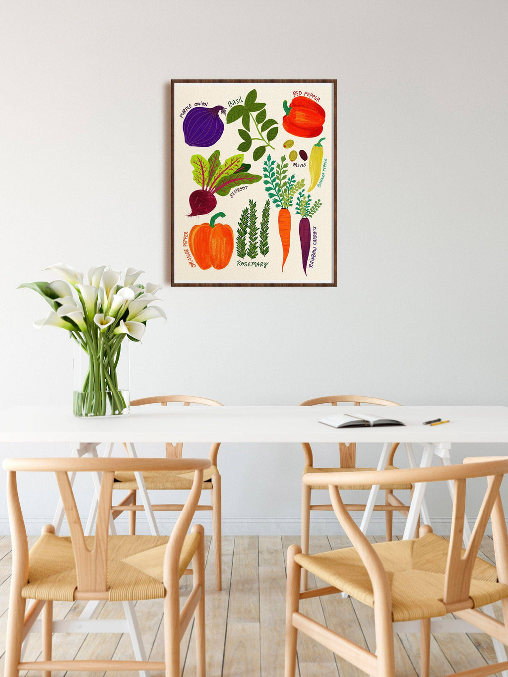 Rainbow of Veggies - Kitchen Art Print
