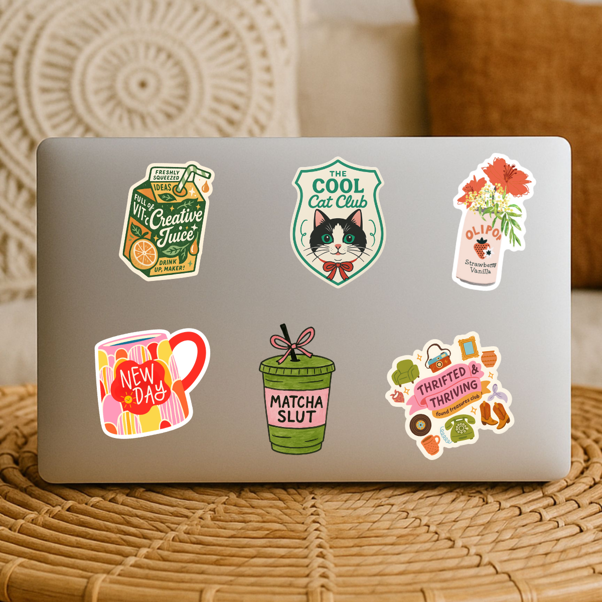 Thrifted & Thriving Sticker – Found Treasures Club