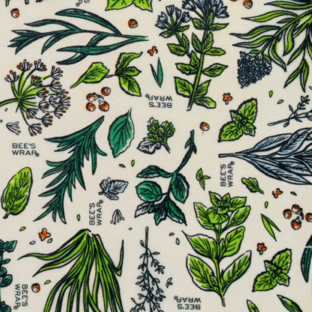 Bees Wrap Reusable Beeswax Food Wraps 3 Pack - Herb Garden