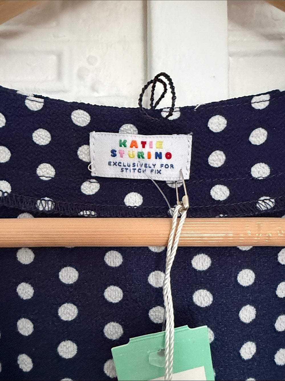 NWT Katie Sturino Stitch Fix Chiara Button Front Maxi Dress Navy Polka Dot XS