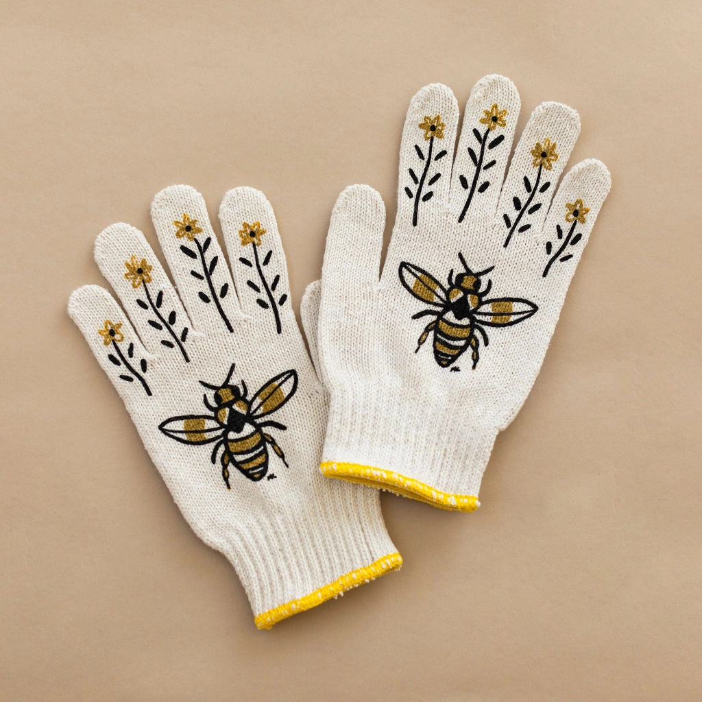 Screen Printed Gardening Gloves