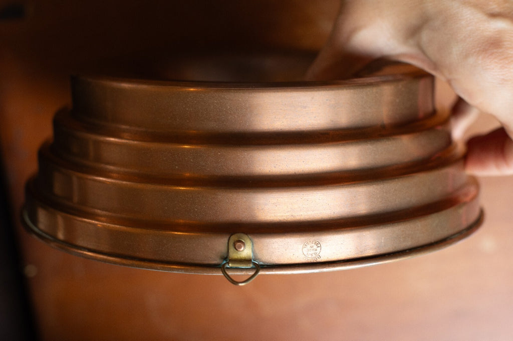 Vintage Copper Jelly Mold with Hanging Loop