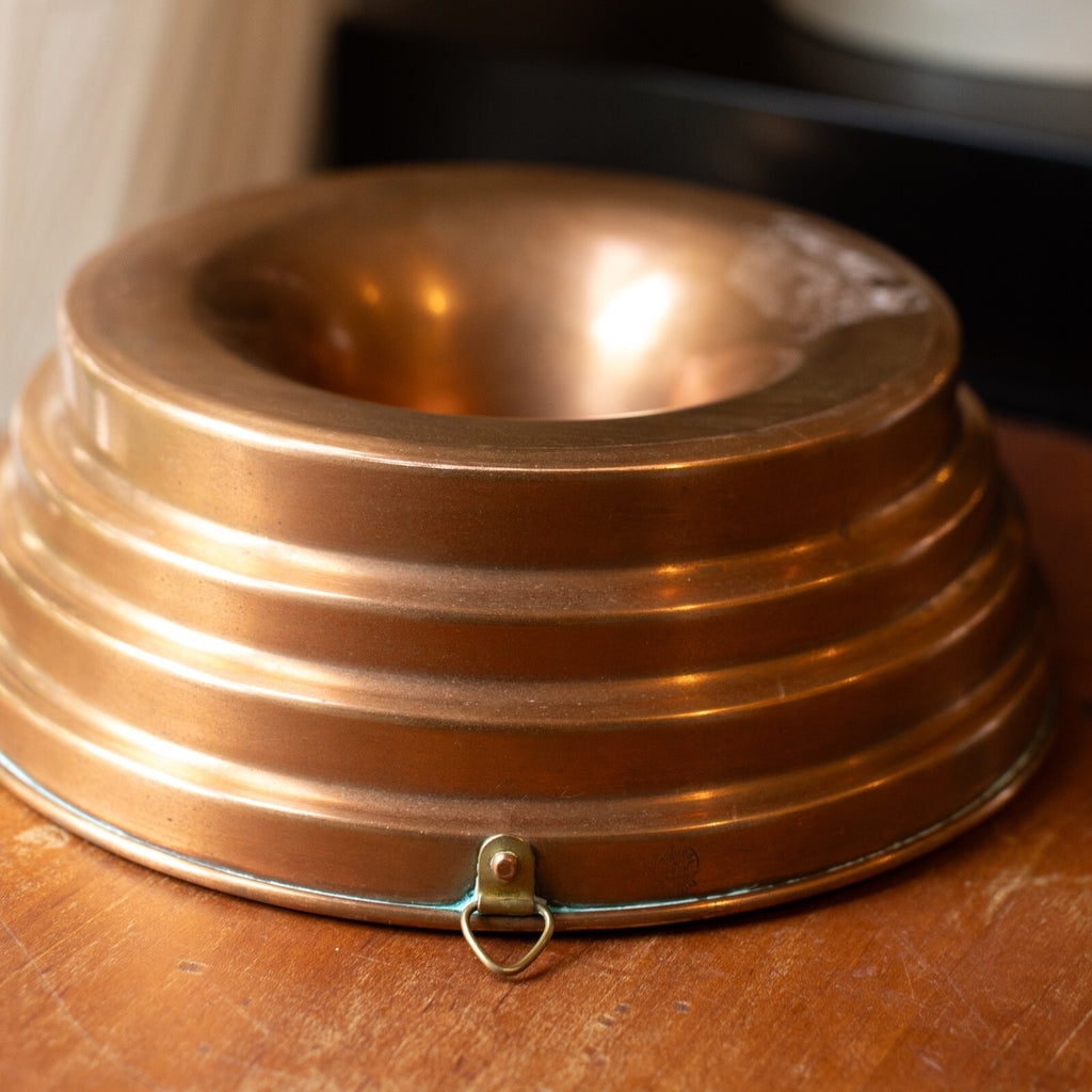 Vintage Copper Jelly Mold with Hanging Loop