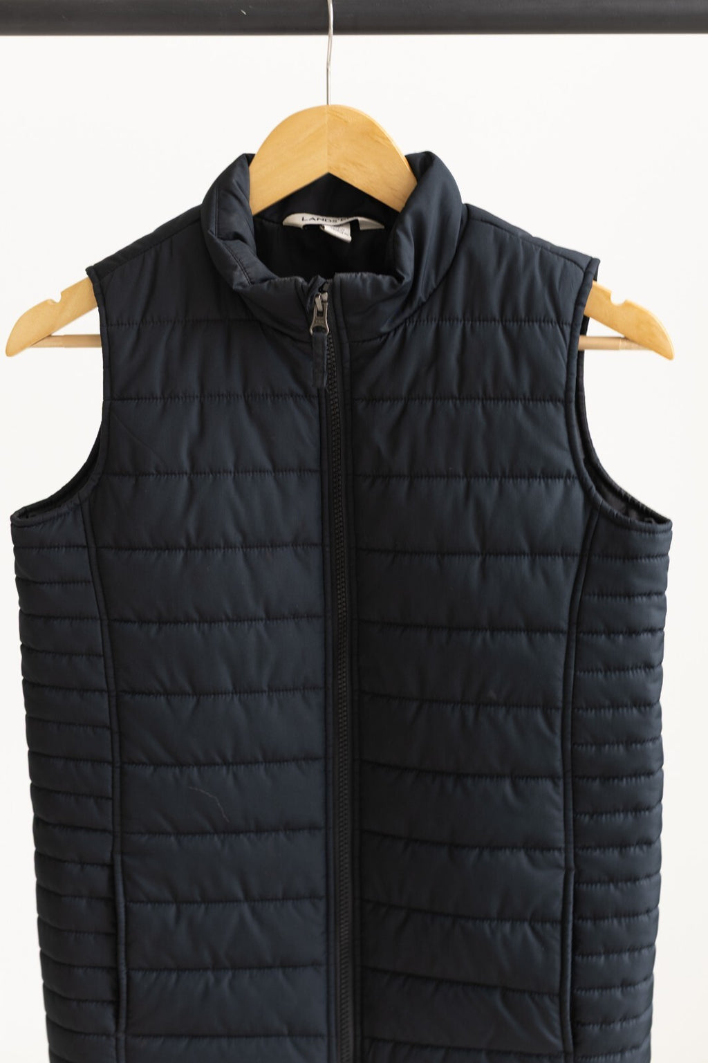Lands' End Womens Black Quilted Puffer Vest Size M (10-12)