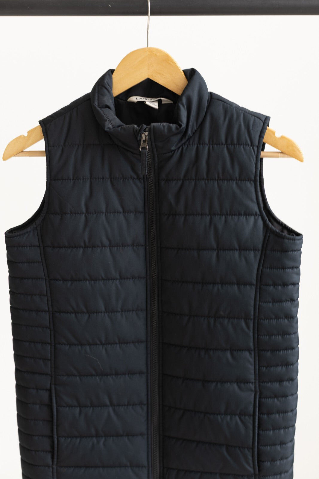 Lands' End Womens Black Quilted Puffer Vest Size M (10-12)