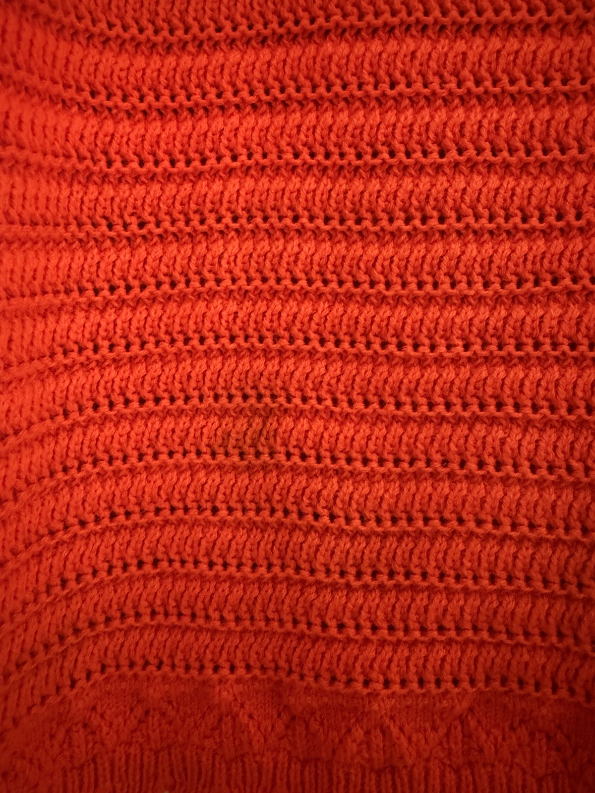 J.Crew Crochet Knit Tank Top Burnt Orange Size XL