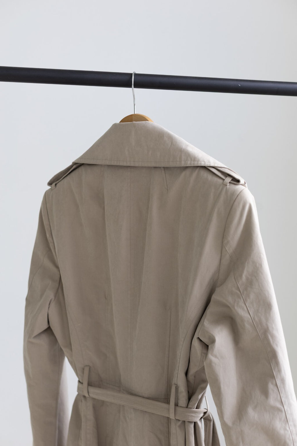 Calvin Klein Double Breasted Trench Coat Belted Beige Medium
