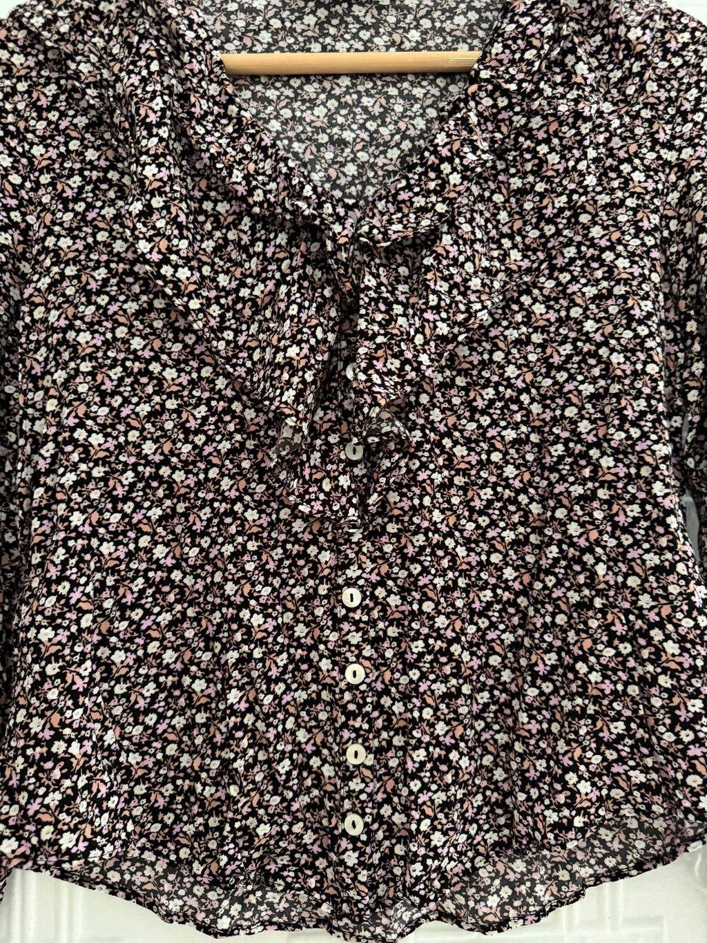 And Other Stories Paris Atelier Ditsy Floral Ruffle Blouse Size 0