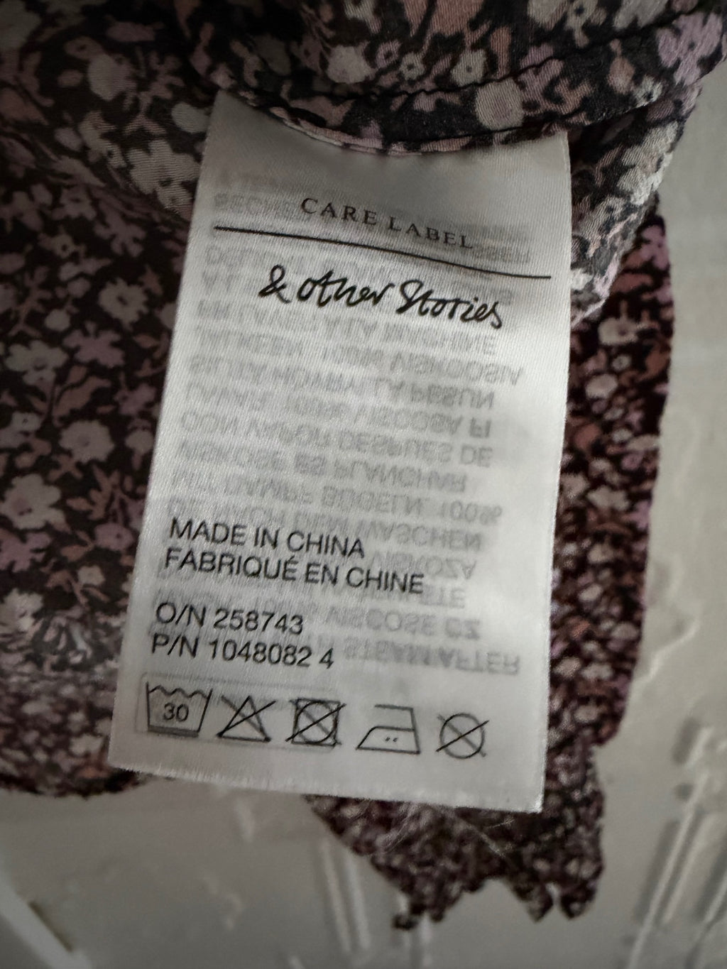 And Other Stories Paris Atelier Ditsy Floral Ruffle Blouse Size 0