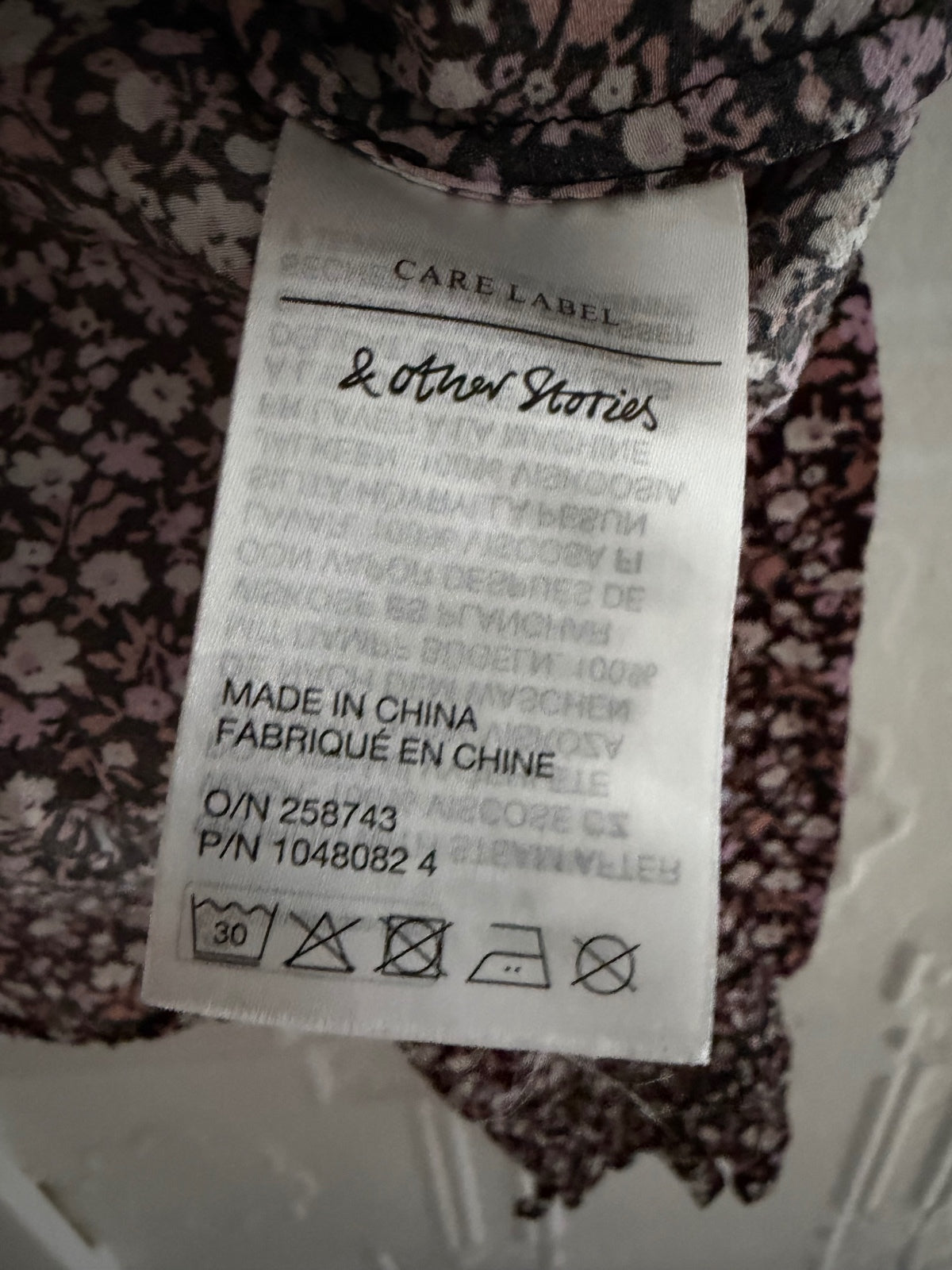 And Other Stories Paris Atelier Ditsy Floral Ruffle Blouse Size 0
