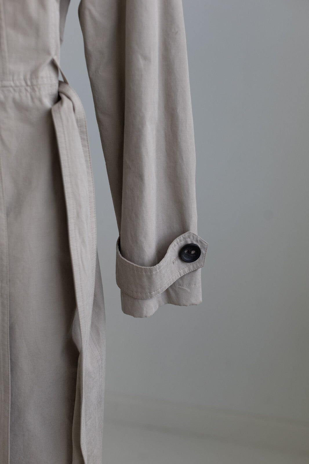 Calvin Klein Double Breasted Trench Coat Belted Beige Medium