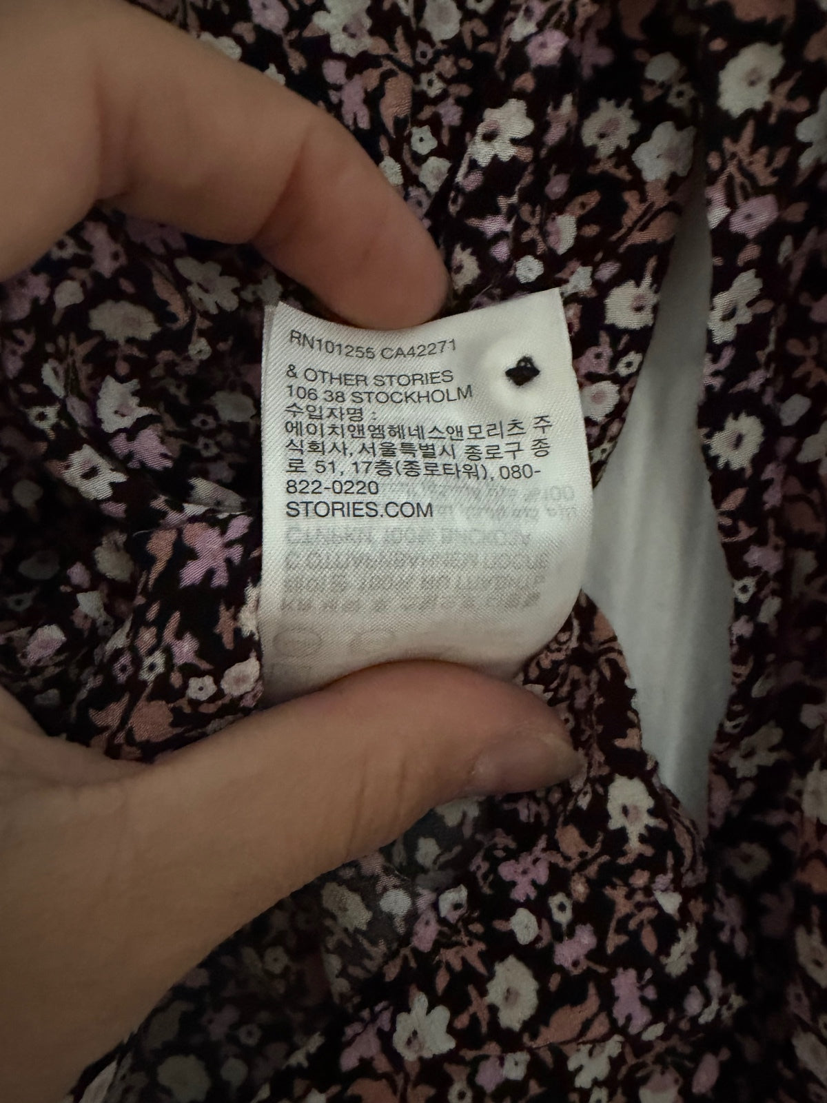 And Other Stories Paris Atelier Ditsy Floral Ruffle Blouse Size 0