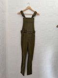 BLANKNYC Apple Jack Skinny Denim Overalls Olive Green Size 26