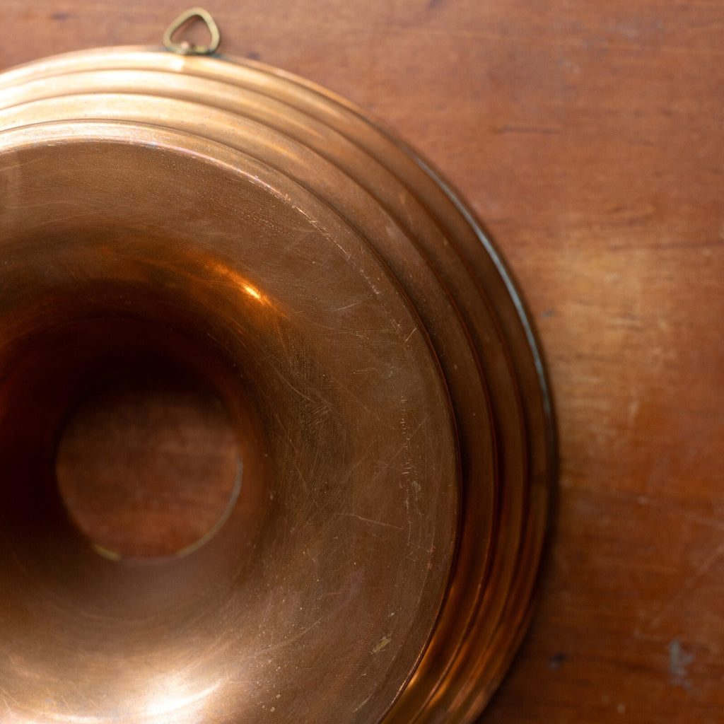 Vintage Copper Jelly Mold with Hanging Loop