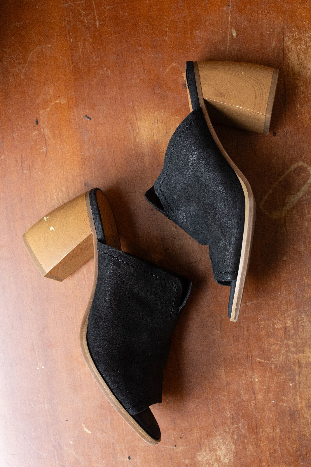 Lucky Brand Women's Black Open Toe Mule Heels Size 8