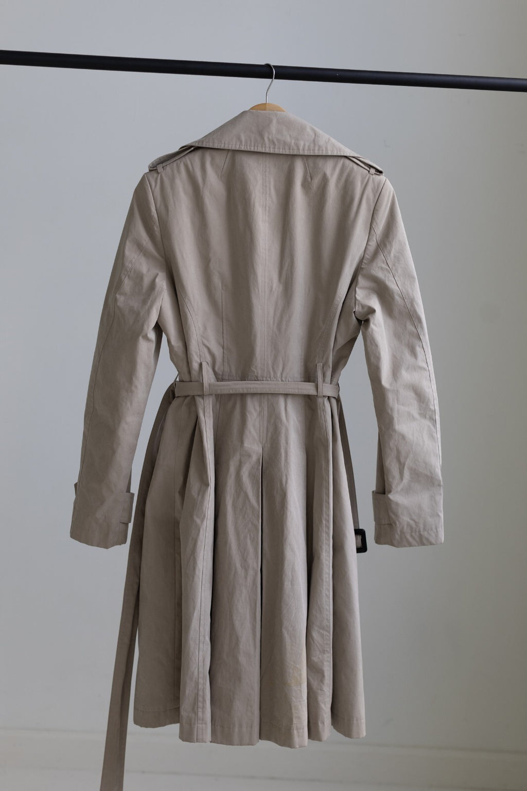 Calvin Klein Double Breasted Trench Coat Belted Beige Medium
