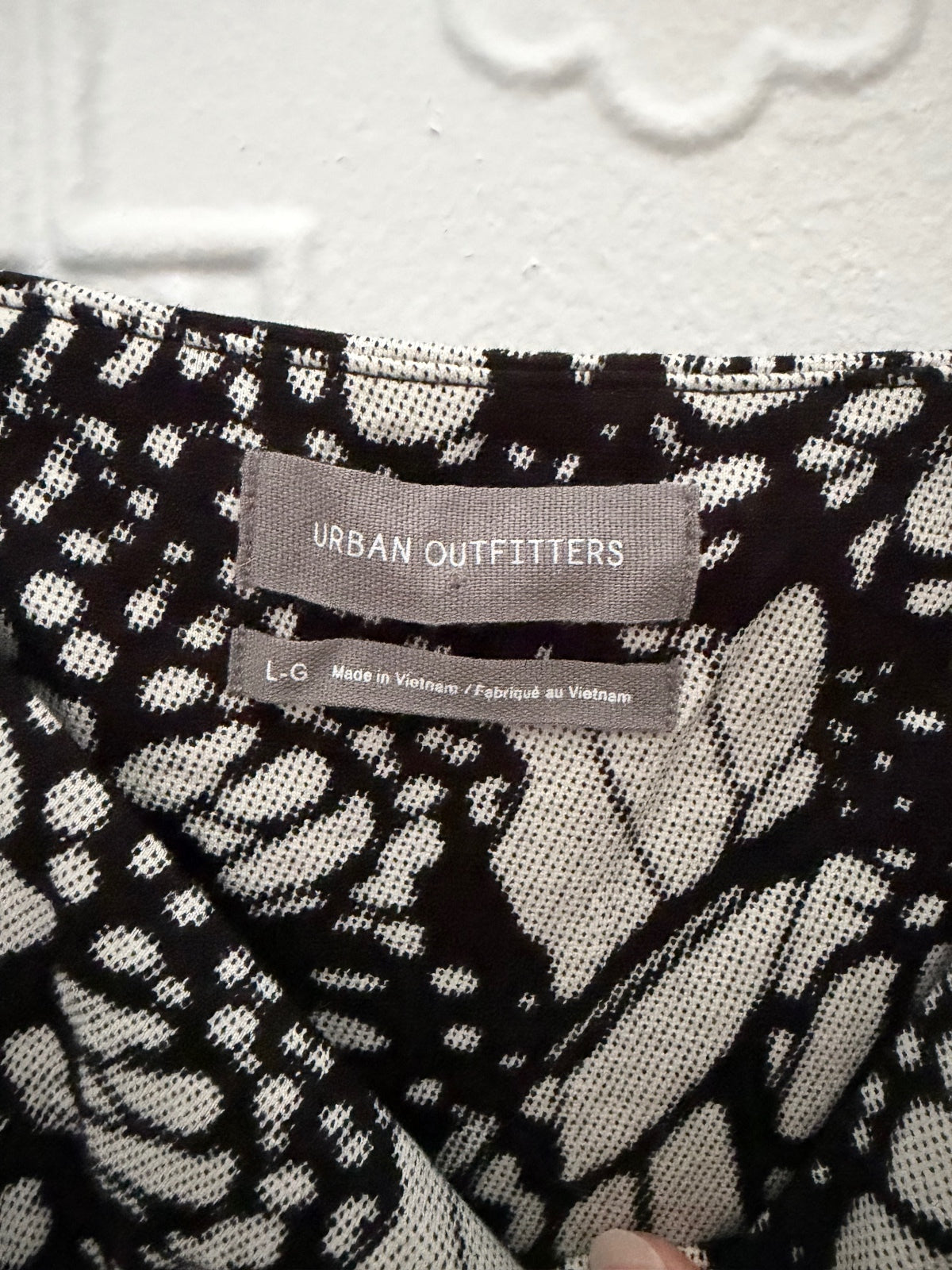 Urban Outfitters Black & White Butterfly Print Milkmaid Mini Dress L