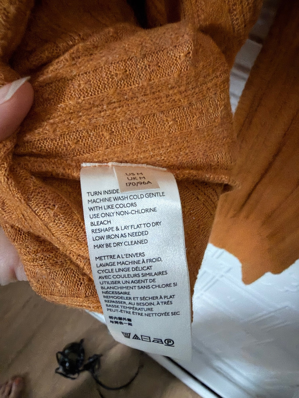 Maeve by Anthropologie Rafela Hacci Surplice Wrap Top Mustard Camel Medium