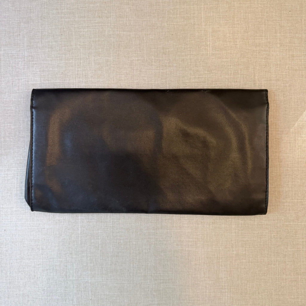 BCBG Paris Black Studded Envelope Clutch Bag Evening Purse