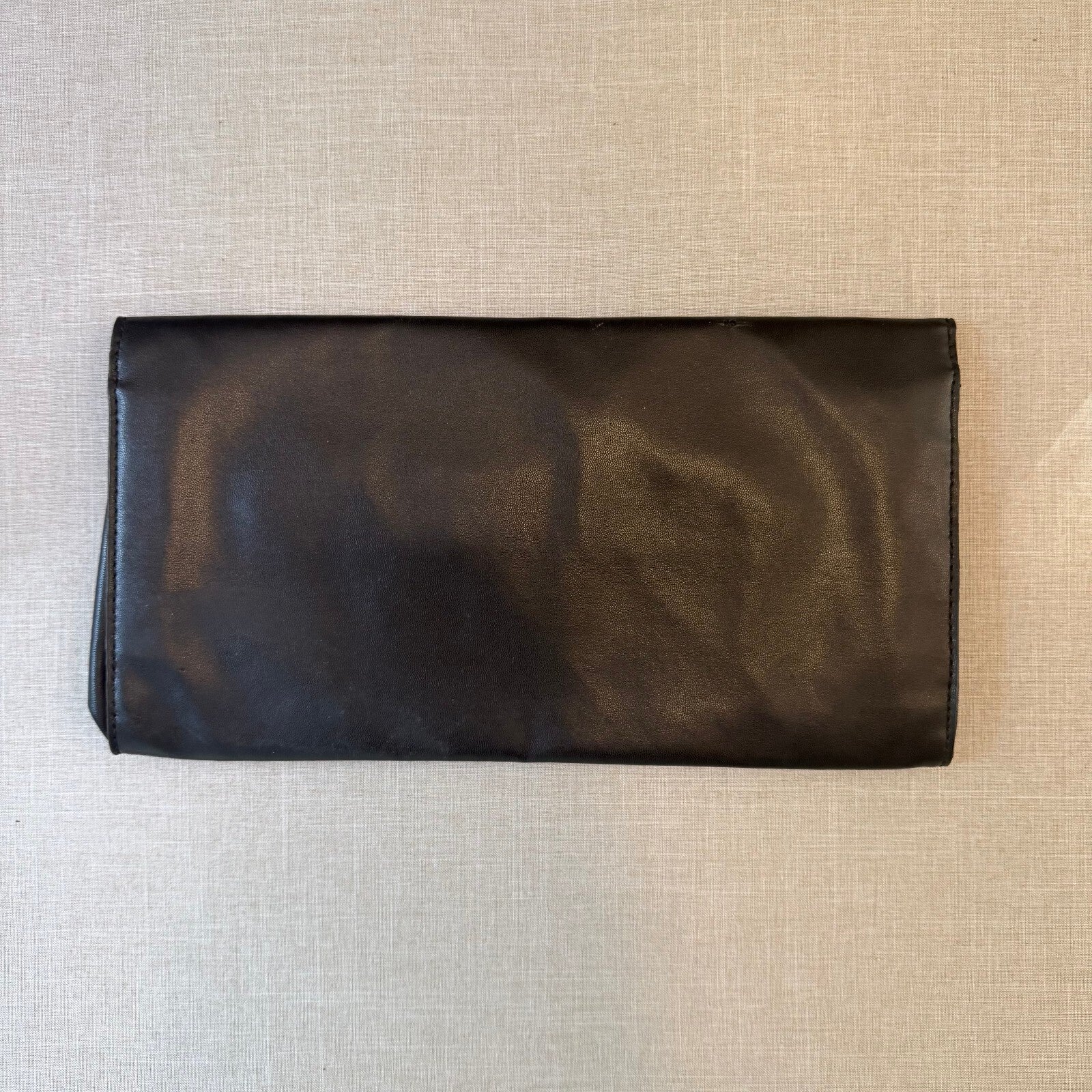 BCBG Paris Black Studded Envelope Clutch Bag Evening Purse