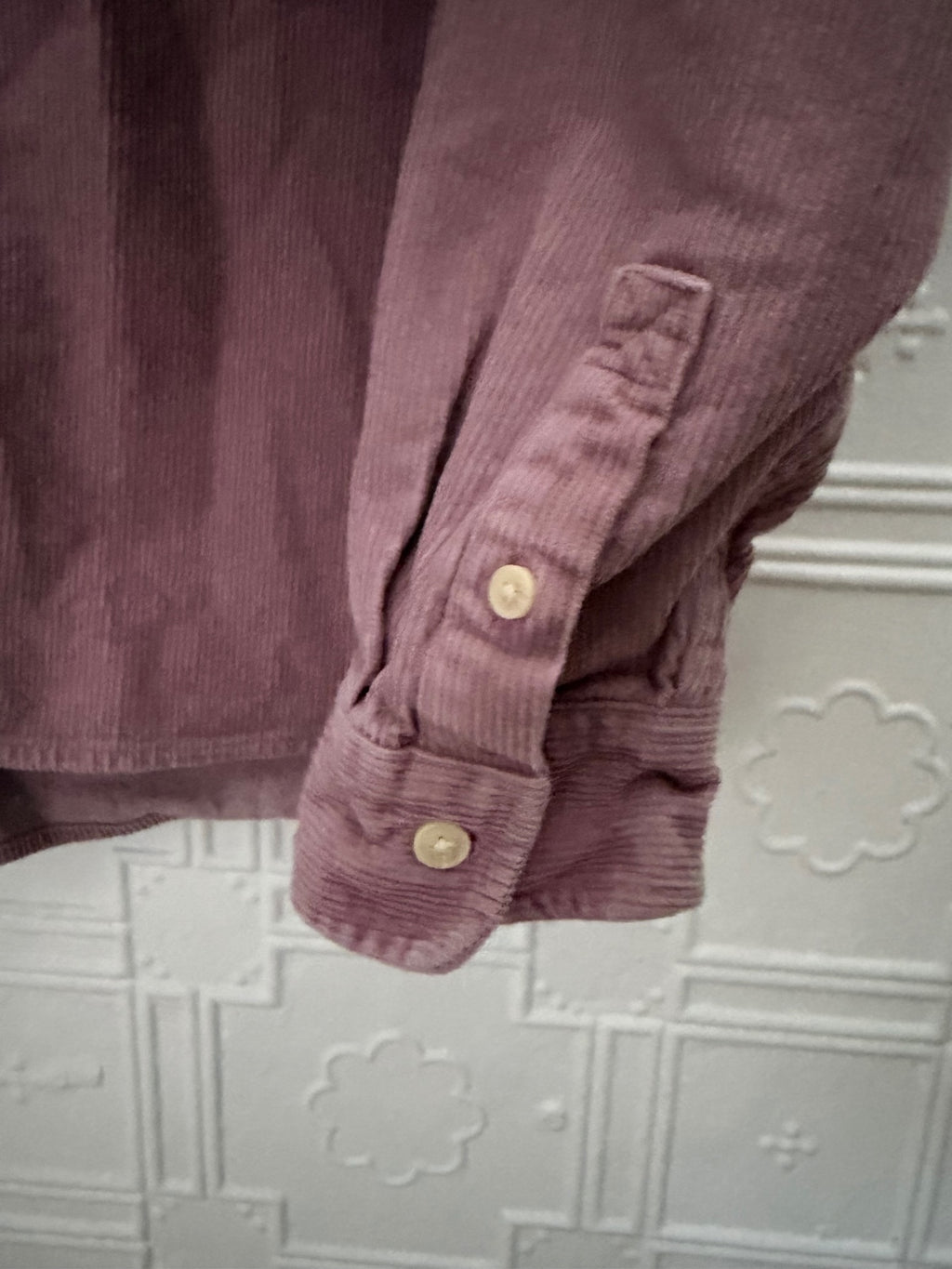H&M Long Sleeve Mauve Corduroy Button-Down Shirt / Jacket