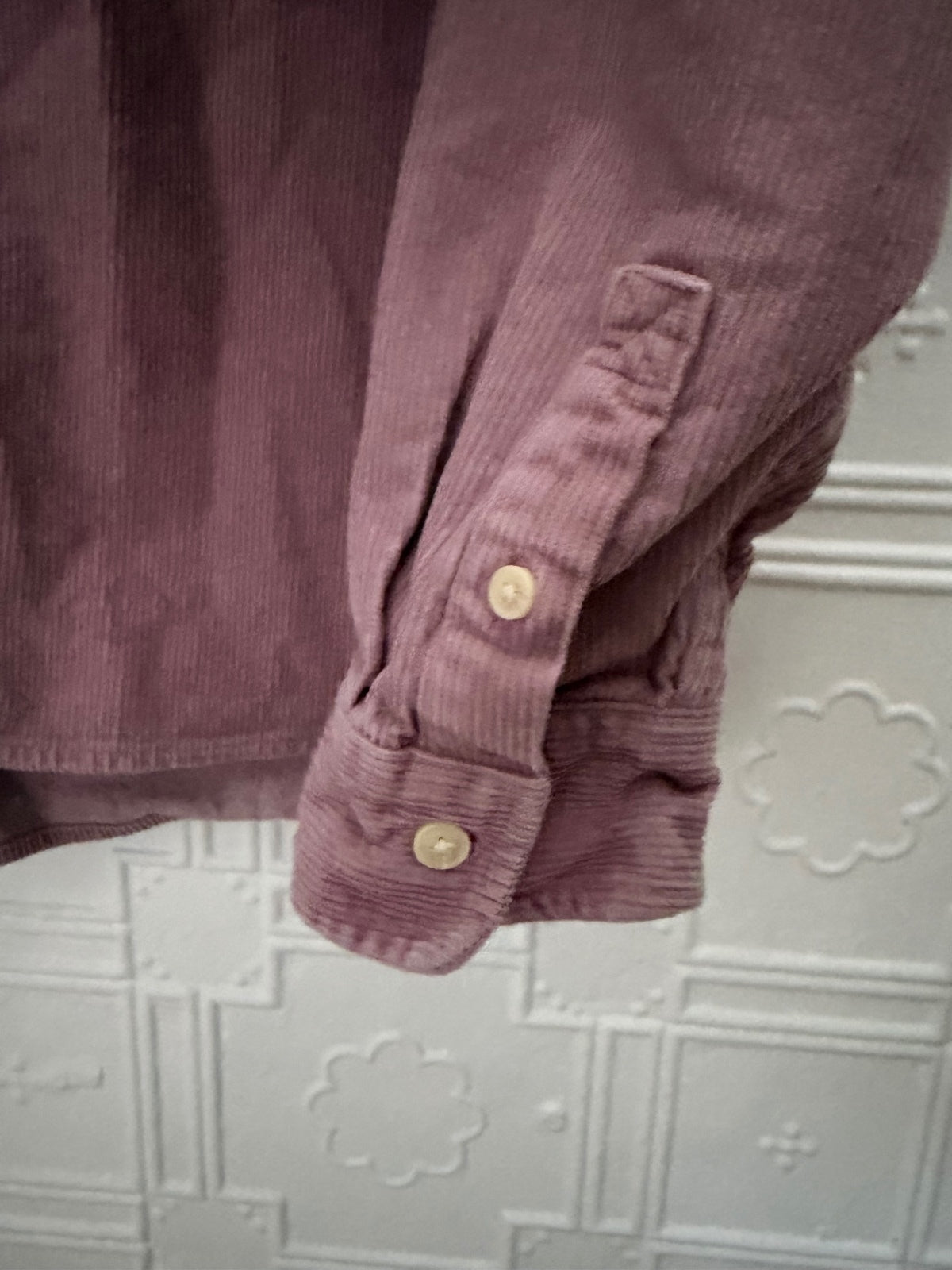 H&M Long Sleeve Mauve Corduroy Button-Down Shirt / Jacket