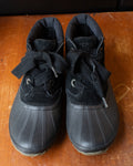 Sperry Black Duck Boots with Suede Upper and Rubber Sole