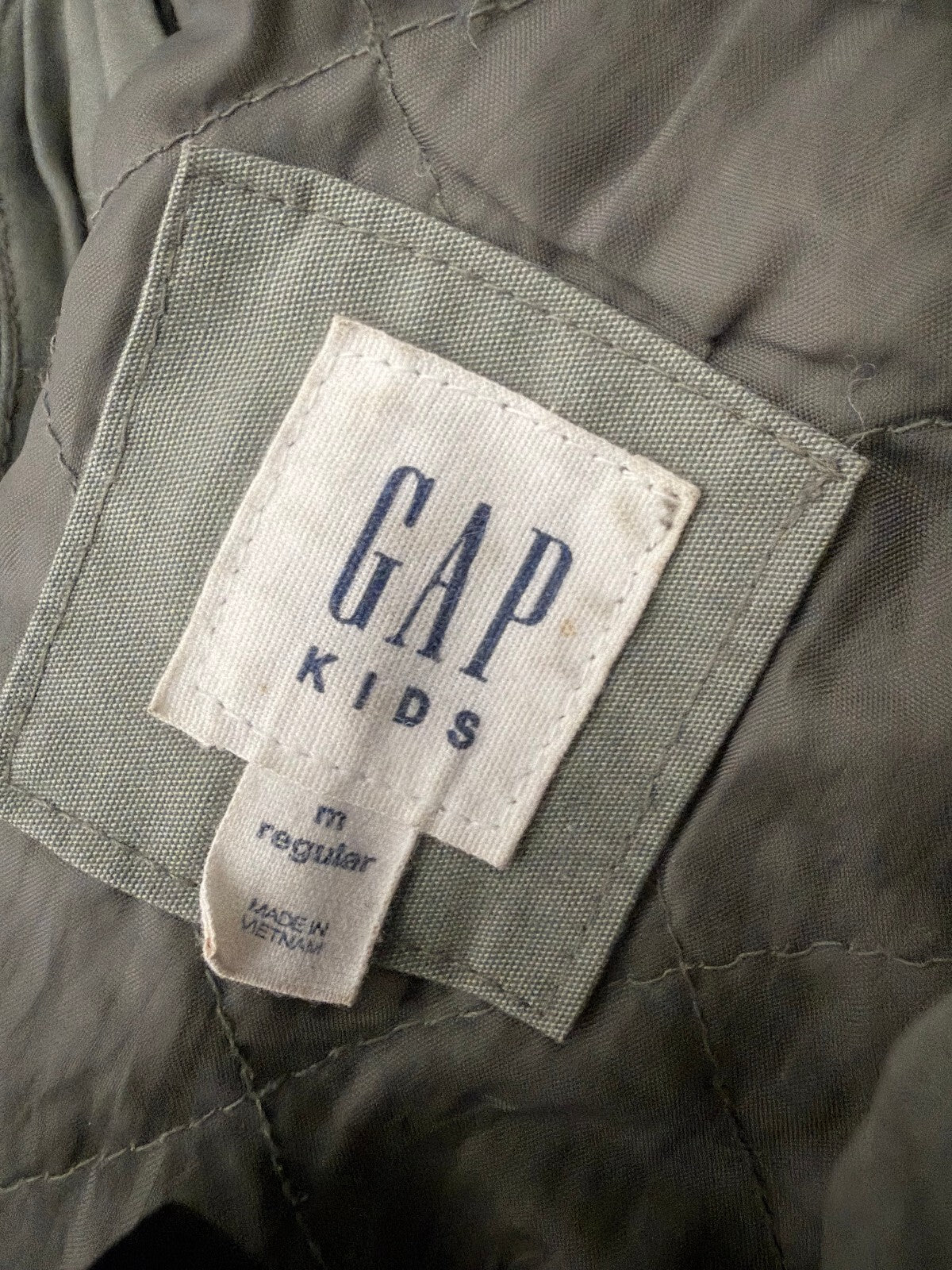 Gap Kids Medium Olive Green Hooded Utility Field Jacket Anorak Parka Coats