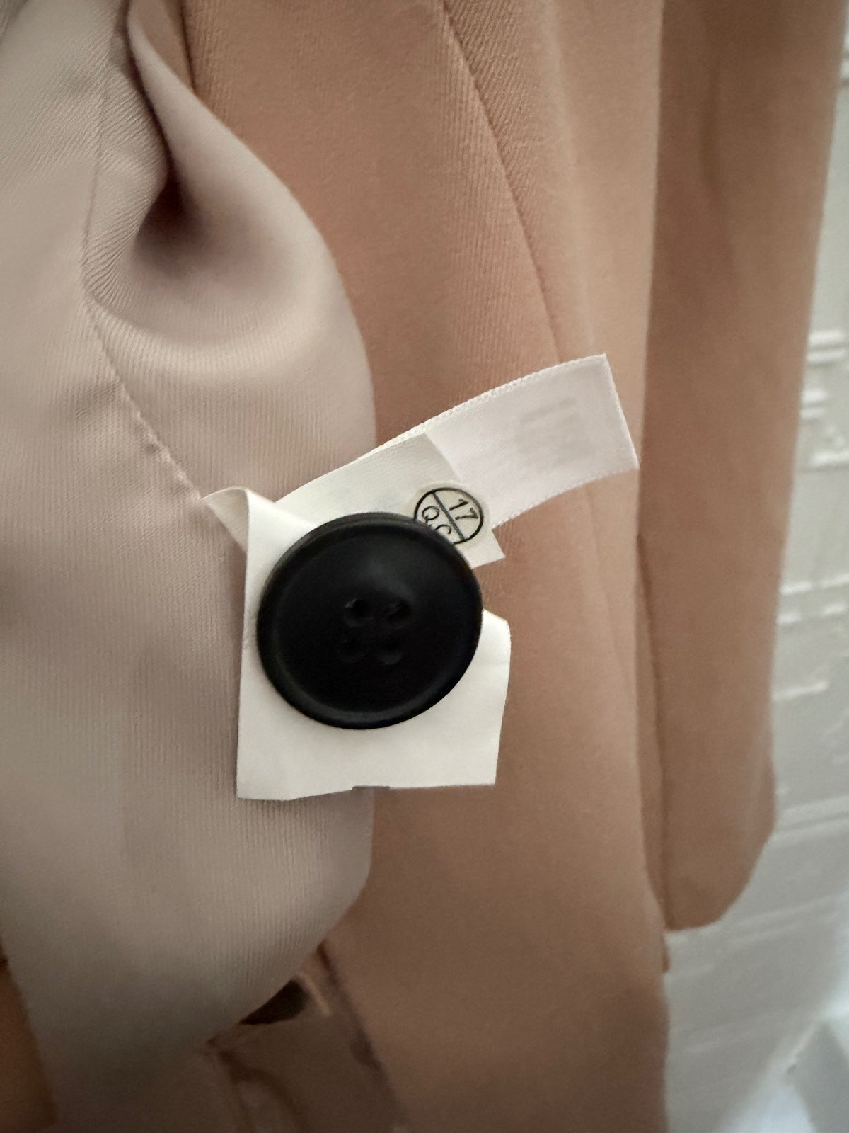 GAP Beige Tan Open Front Chiffon Hem Blazer Jacket Size 2