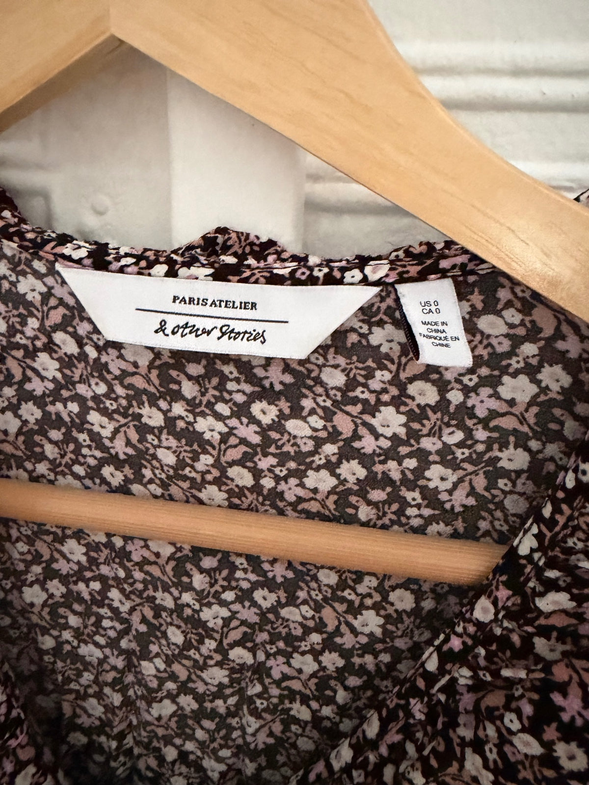 And Other Stories Paris Atelier Ditsy Floral Ruffle Blouse Size 0