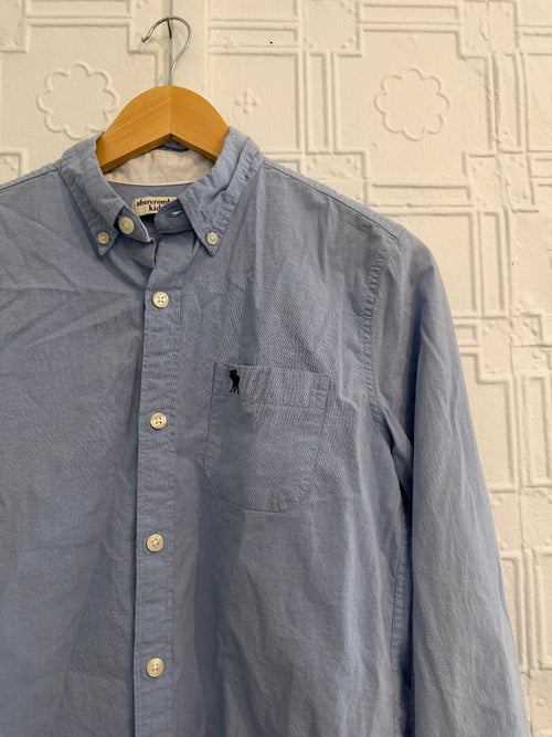 Abercrombie Kids Blue Oxford Button Down Shirt Size 15/16