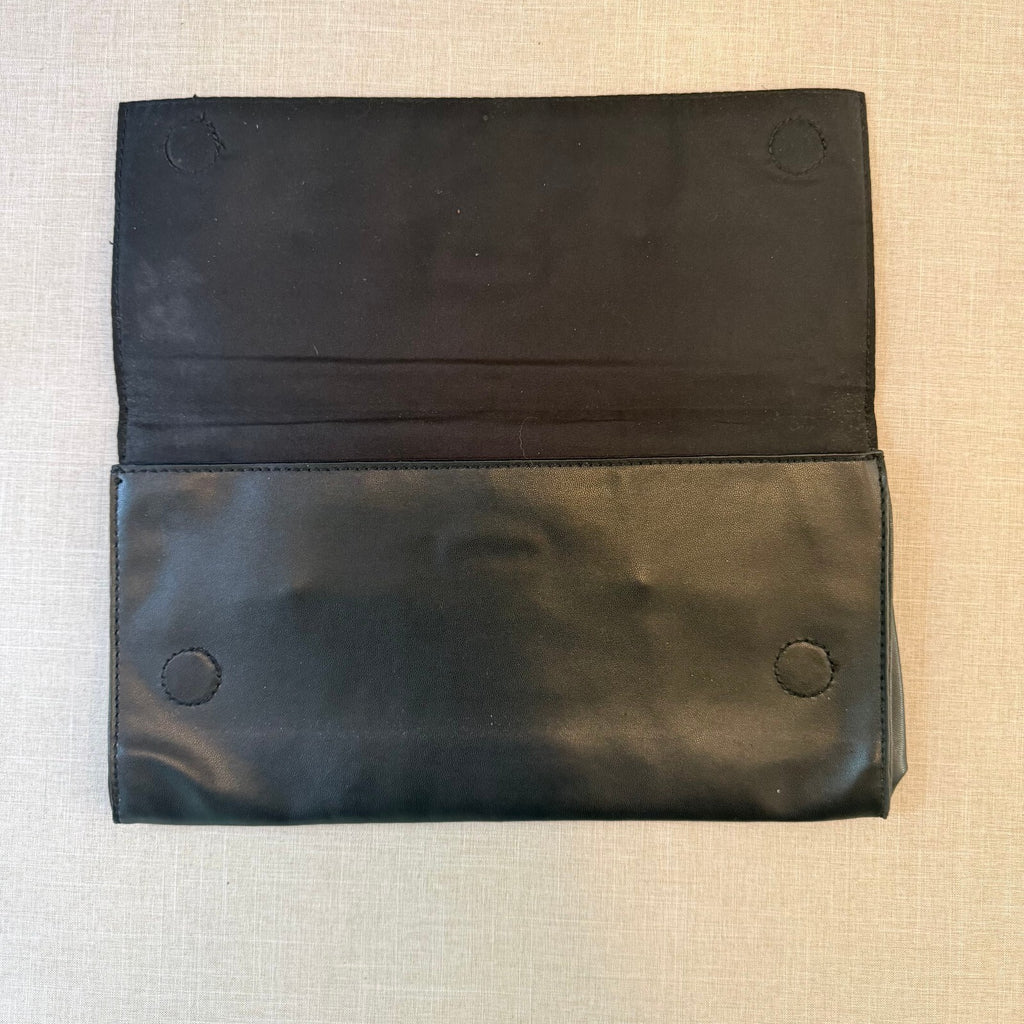BCBG Paris Black Studded Envelope Clutch Bag Evening Purse