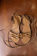 Madewell Brown Leather Strappy Lace-Up Sandals Size 6