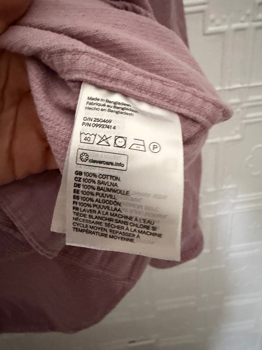 H&M Long Sleeve Mauve Corduroy Button-Down Shirt / Jacket