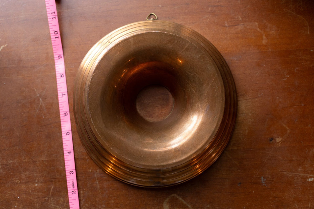 Vintage Copper Jelly Mold with Hanging Loop